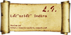 László Indira névjegykártya