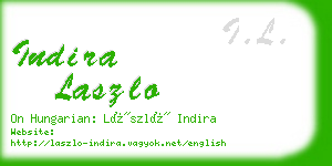 indira laszlo business card